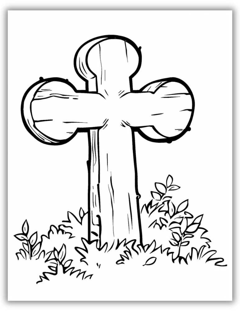 Cross coloring page free pdf download