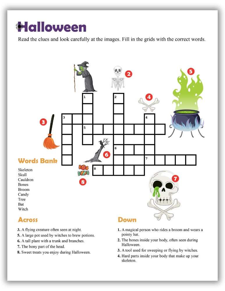 Trick-or-treat crossword puzzle free download