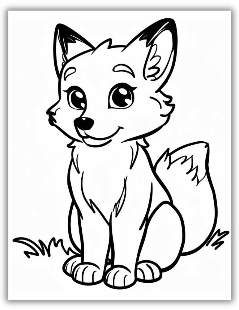 Fox coloring page PDF Free Download