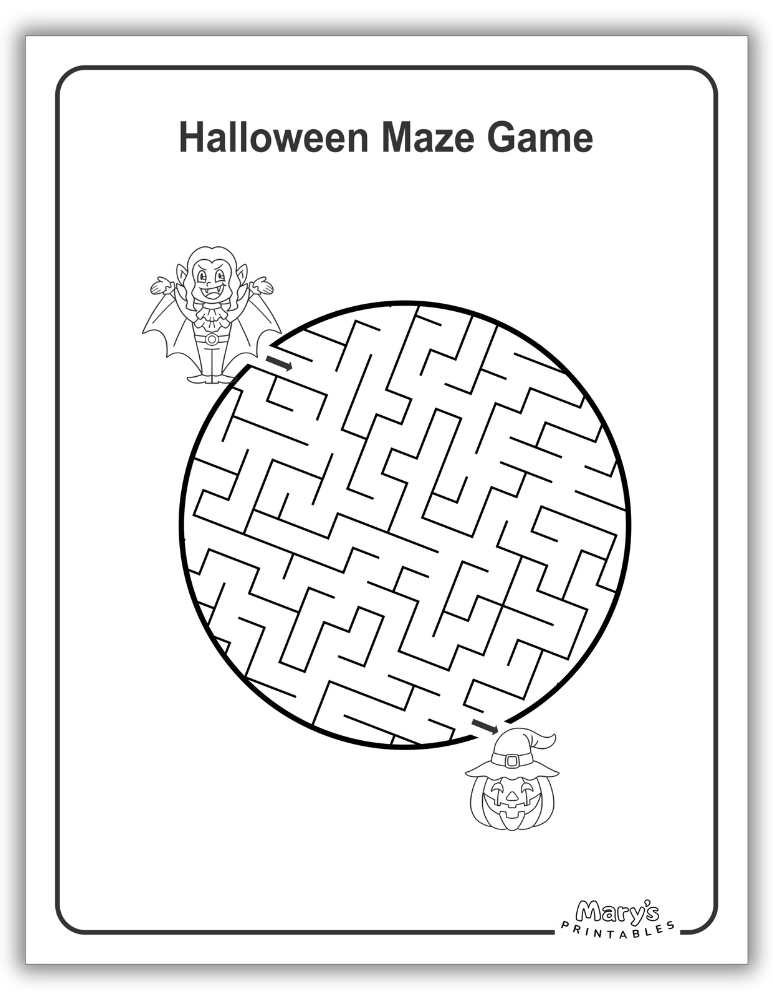 Printable Halloween Maze Puzzles – Free Download