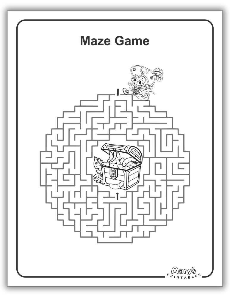 Printable Maze Free Download for Kids - Medium