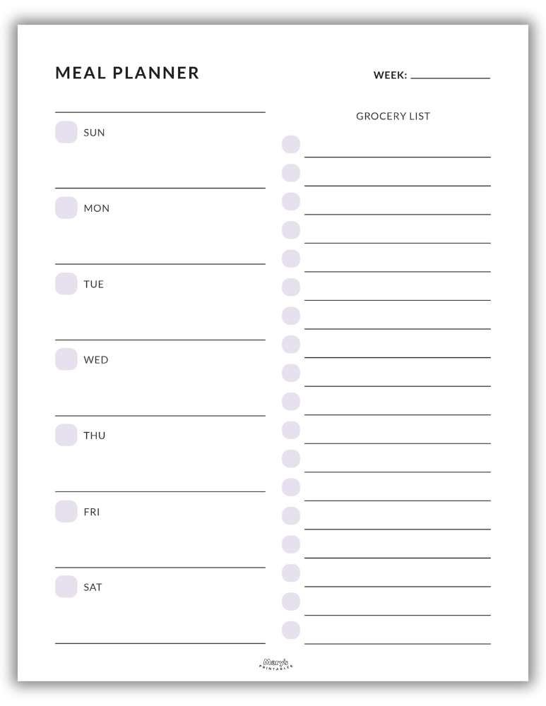 Daily meal tracker in purple
