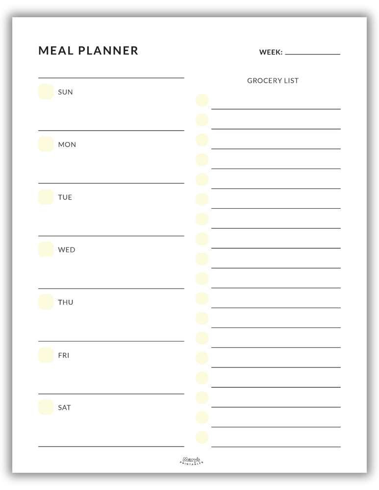 Meal prepping checklist in yellow