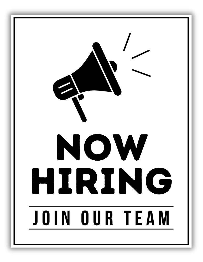 Classic Free Printable Now Hiring Sign PDF