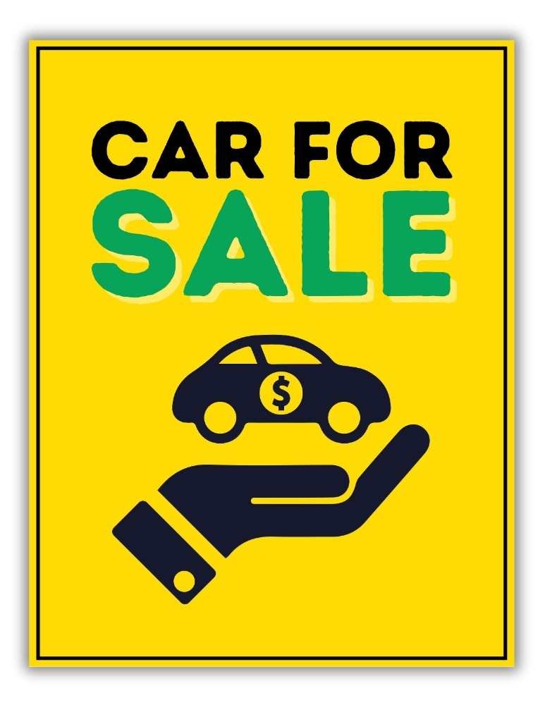 Free Printable For Sale Sign For Car PDF Green