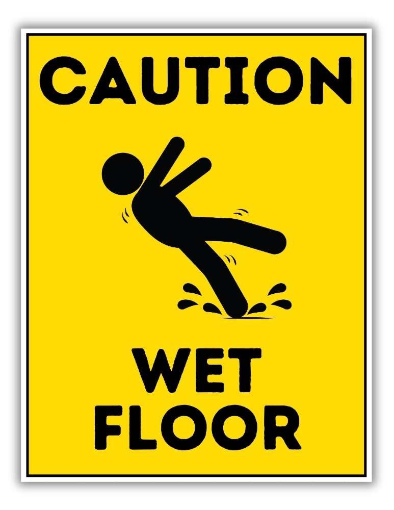 Yellow Slip Hazard Wet Floor Sign PDF