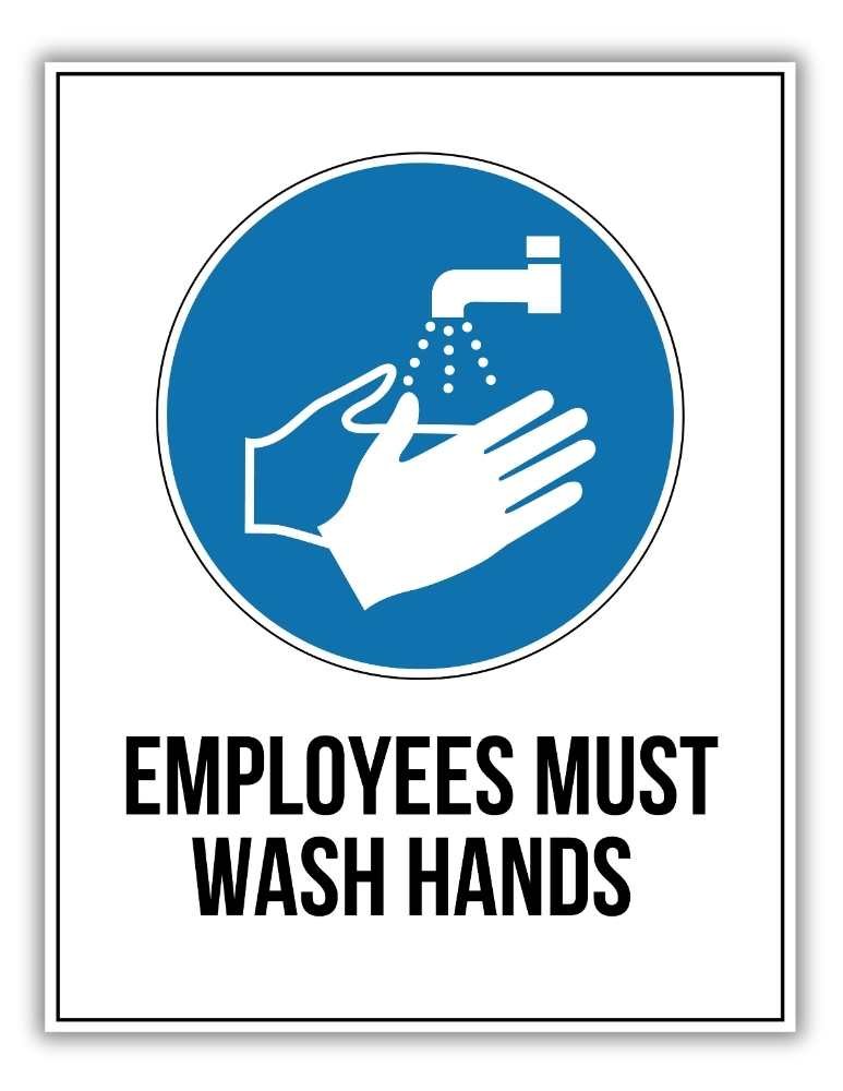 Health and safety employee handwashing sign printable