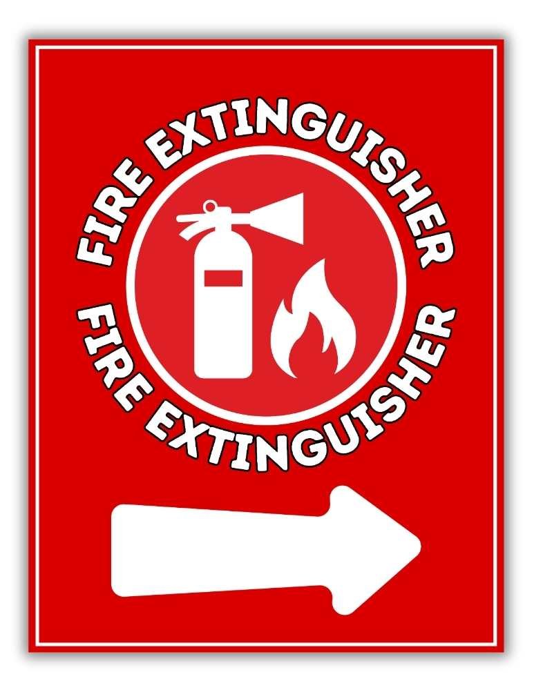 Bold Red Fire Extinguisher Location Sign Printable