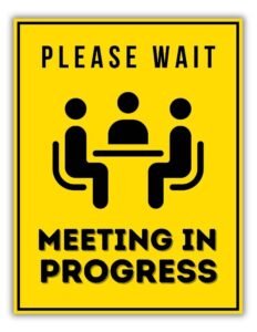In a Meeting Sign Printable - Free Downloadable Office Signs