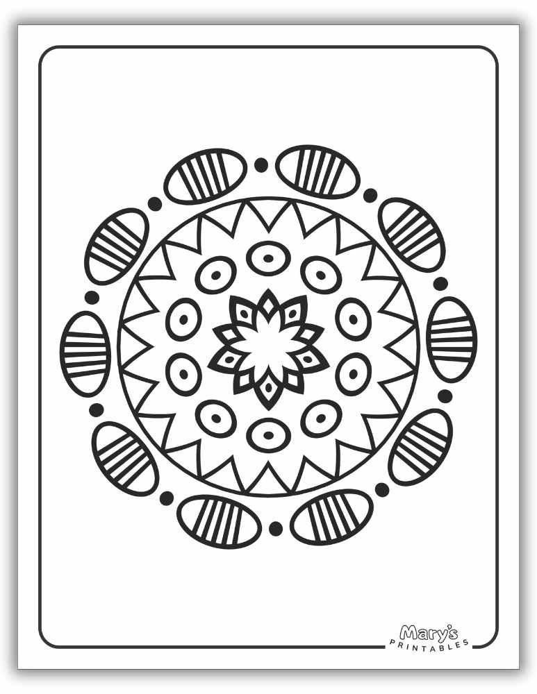 Beautiful mandala coloring pages to print and color for stress relief.