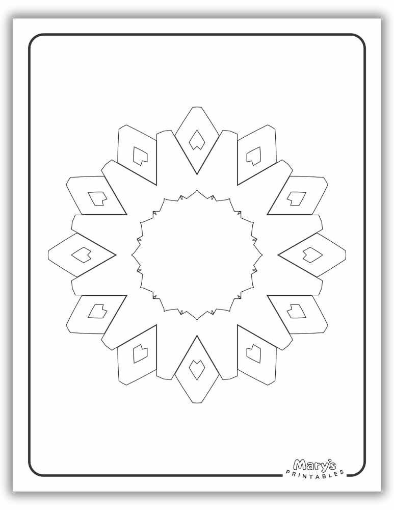 Simple printable mandala coloring pages for beginners and kids.