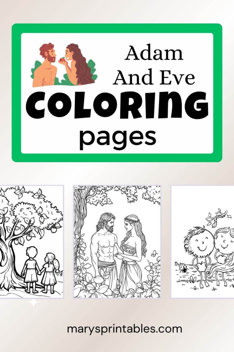 Adam And Eve Coloring Page – Ready to Download Pages for You