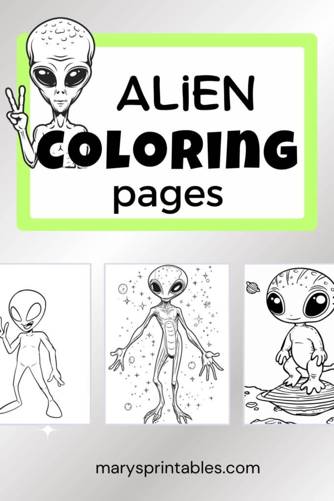 Alien Coloring Page Featured Image