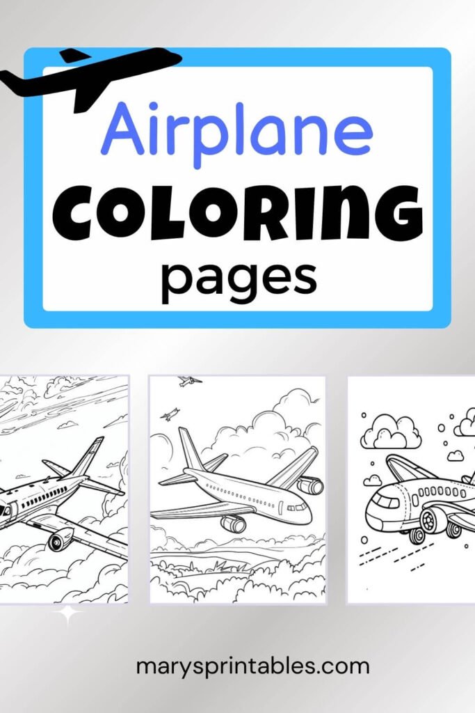 Airplane Coloring Pages Featured Image