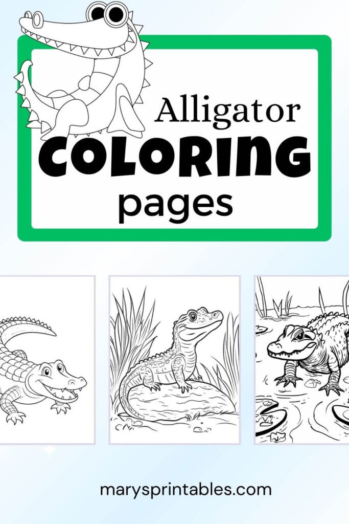 Alligator Coloring Page Featured Image