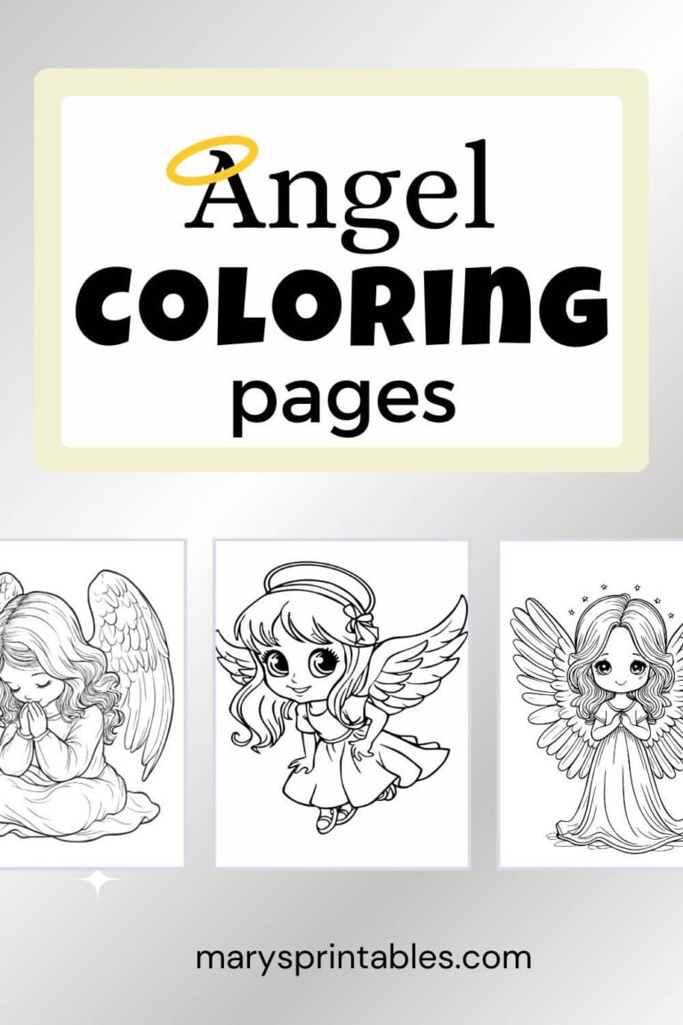 Printable Angel Coloring Pages – Ready to Download Cute Pages