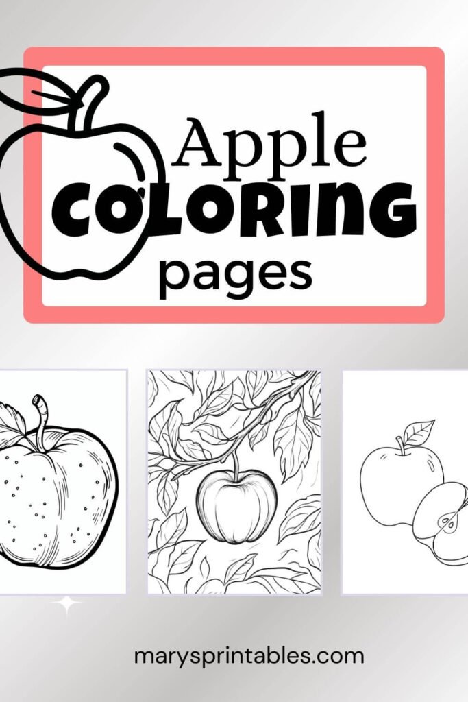Apple Coloring Page Featured Image