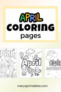 April Coloring Pages Featured Image