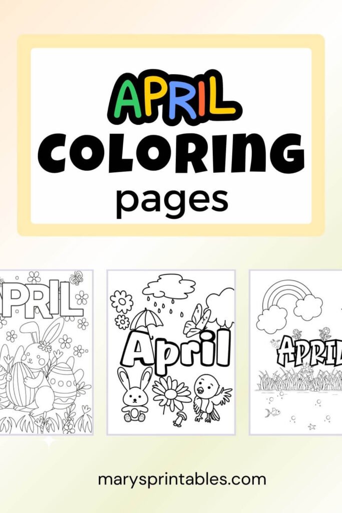 April Coloring Pages Featured Image