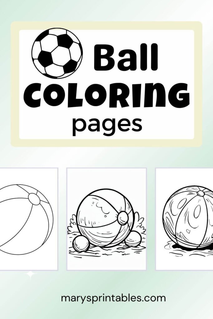 Ball Coloring Page Featured Image