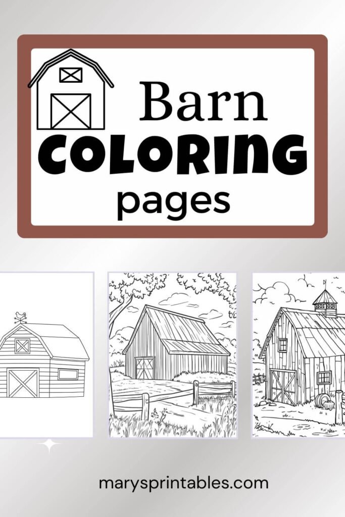 Barn Coloring Pages Featured Image