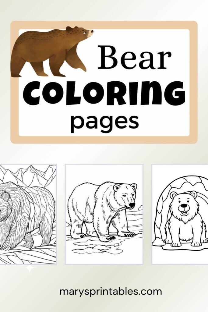 Bear Coloring Page Featured Image