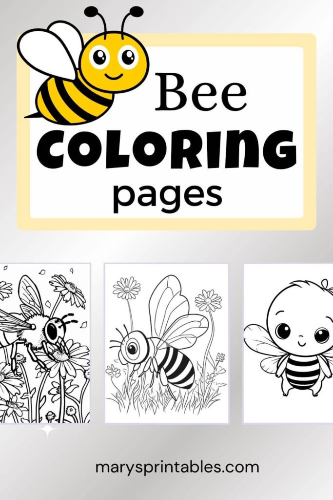 Bee Coloring Pages Featured Image