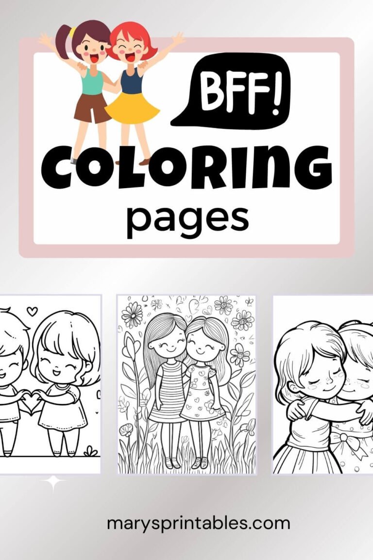 BFF Coloring Pages: Celebrate Friendship with The Cute and Free PDF Downloads
