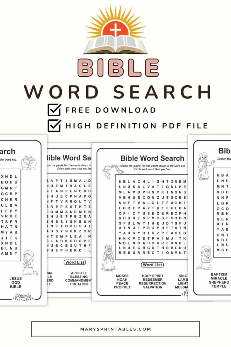 Printable Bible Word Search for Free: A Fun Way to Learn Scripture