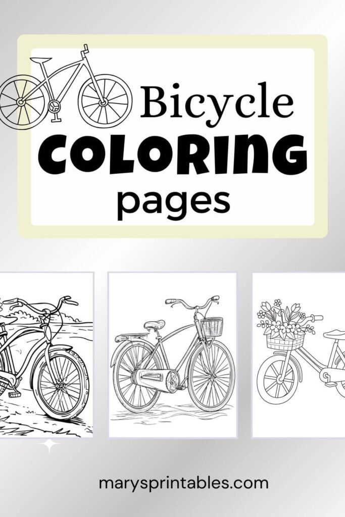 Bicycle Coloring Page Featured Image