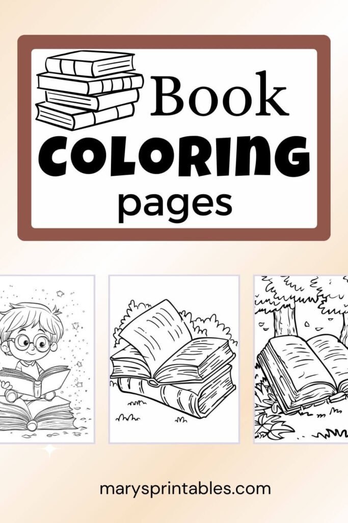 Book Coloring Page Preview Collection
