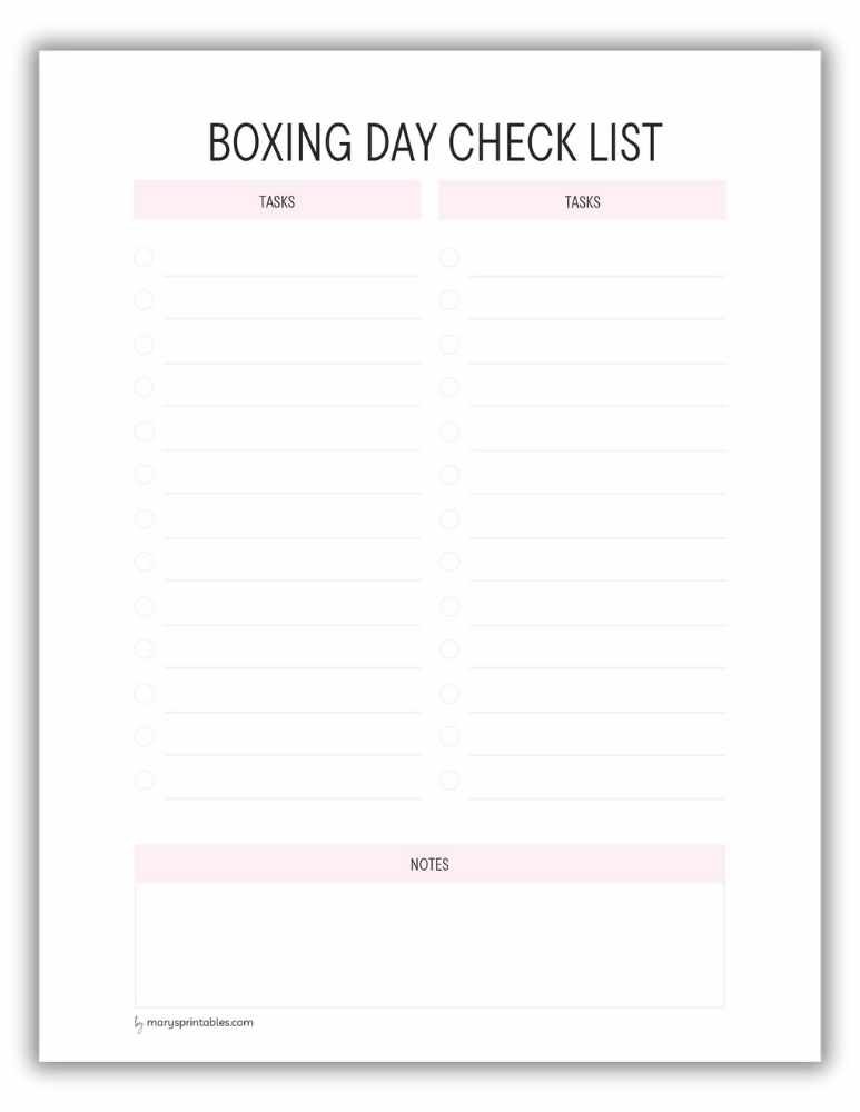 Boxing Day Checklist Pink V2