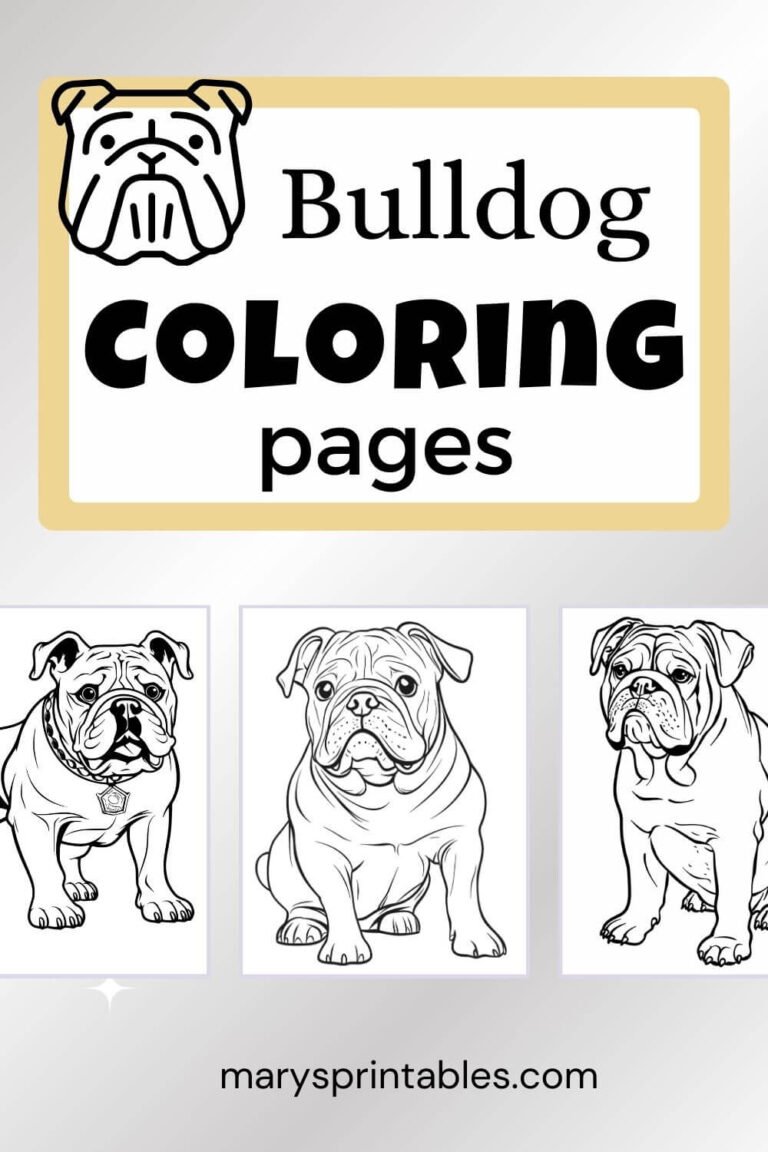 French Bulldog Coloring Pages Instant Download: Fun and Relaxing Creativity for All