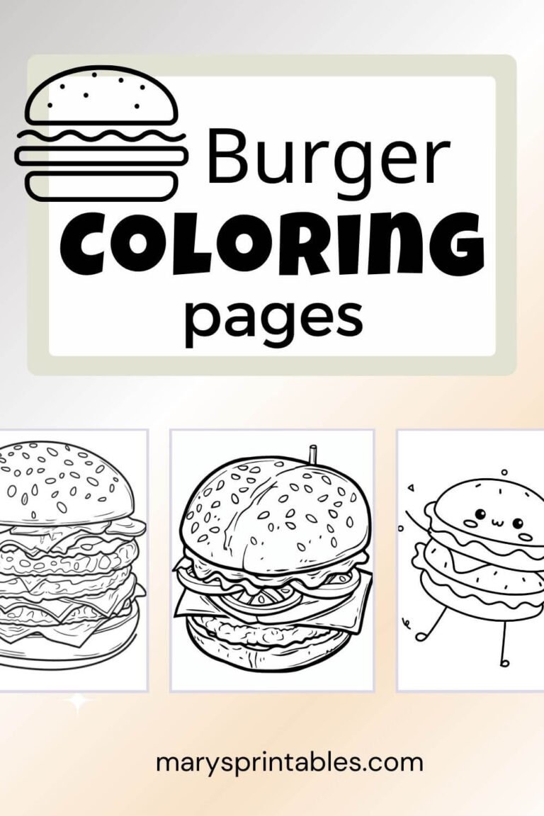 Burger Coloring Pages: Fun, Creativity, and a Delicious Twist &ndash; Free Pages for You