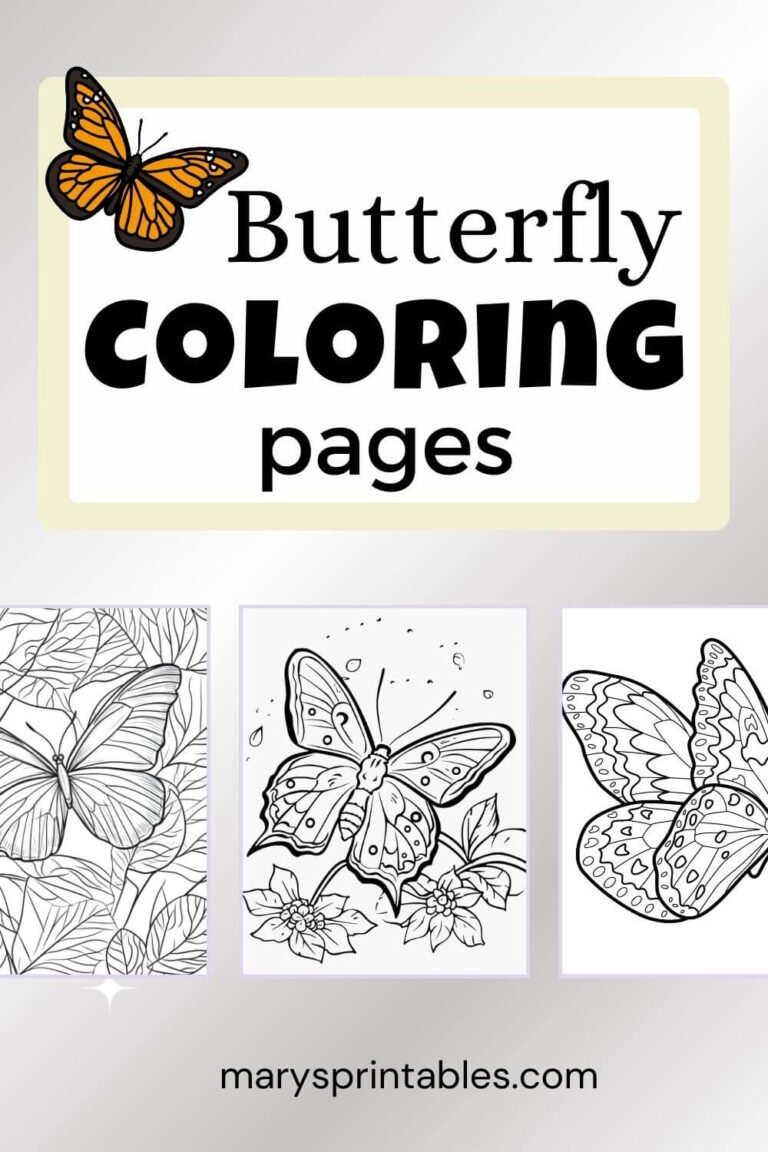 Printable Butterfly Coloring Pages: Beautiful Designs to Color and Relax&nbsp;