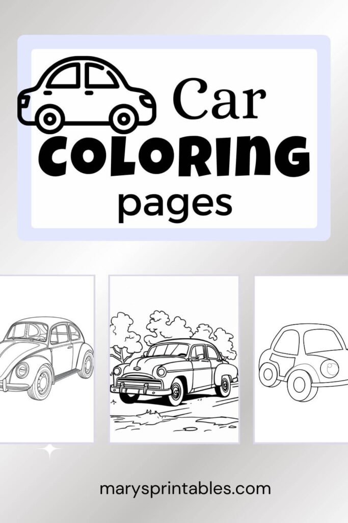 Car Coloring Pages Featured Image