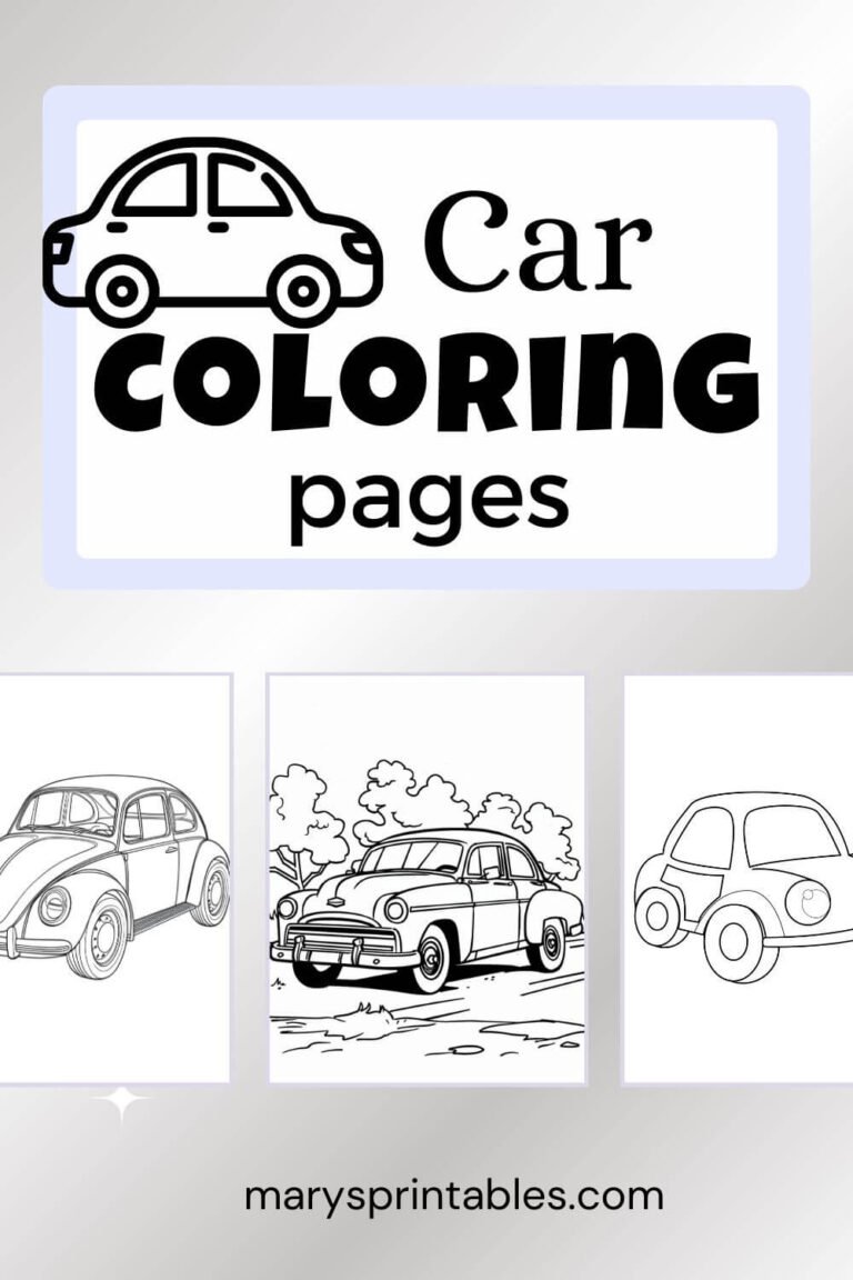 Car Coloring Pages: Free and Fun Designs for Everyone