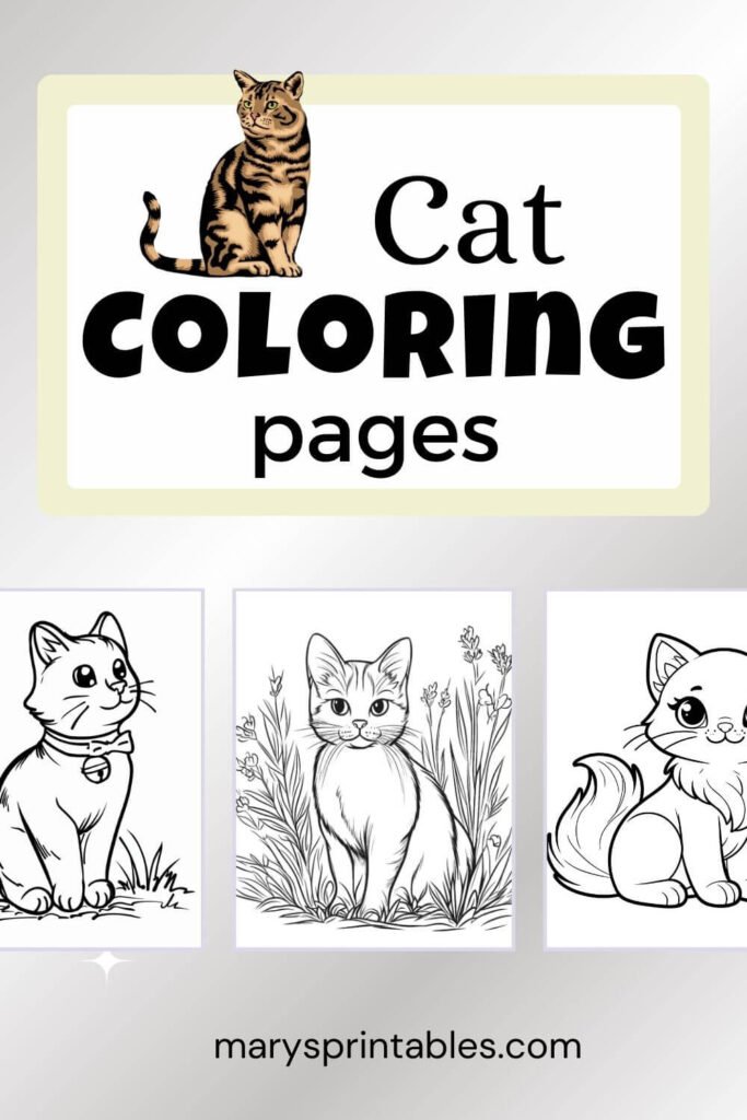 Cat Coloring Page Preview Collection
