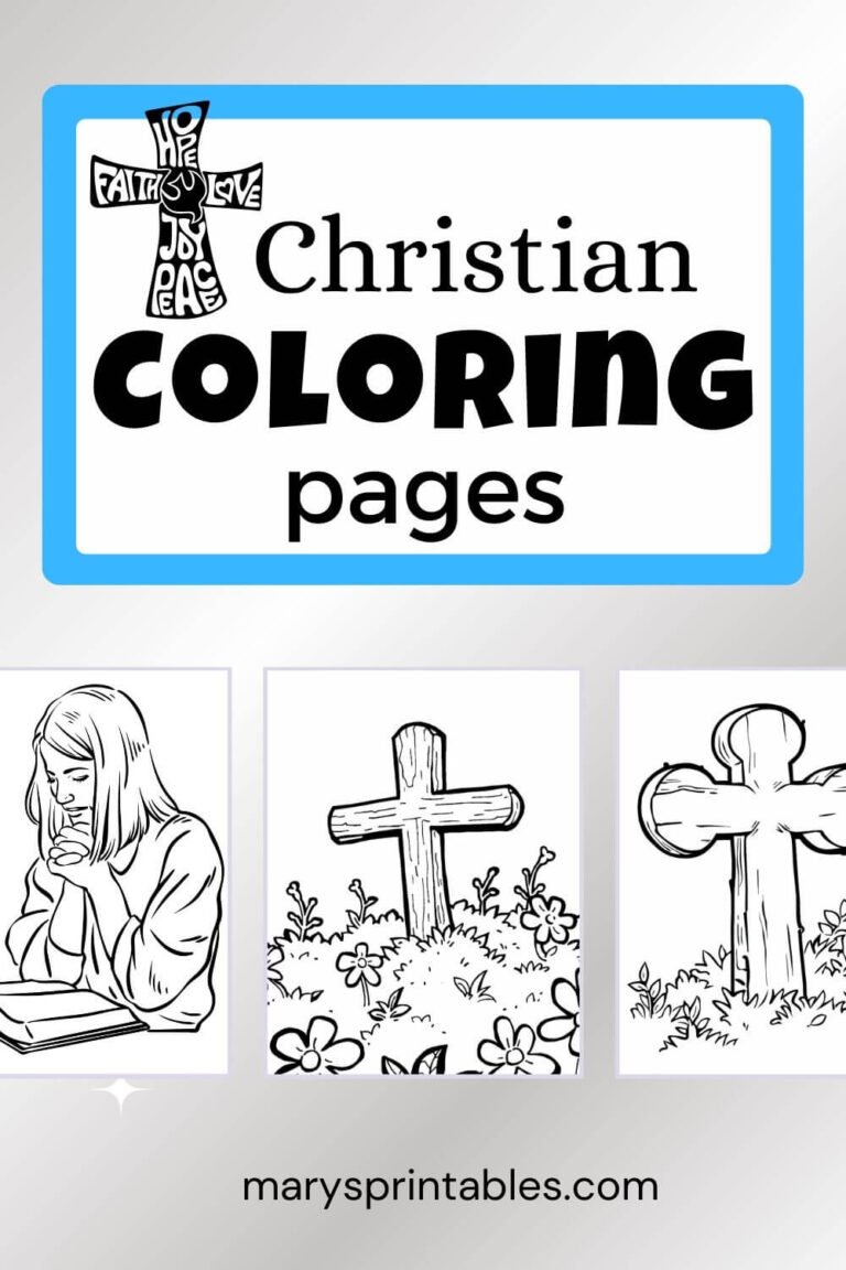 Free Printable Christian Coloring Pages – Instant Download
