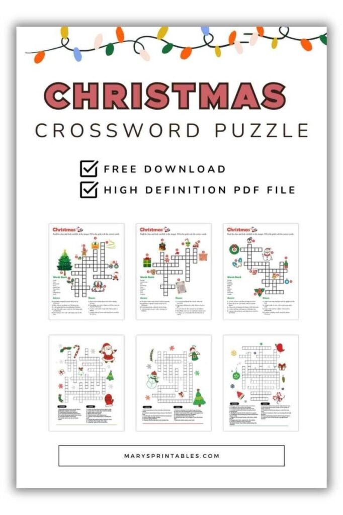 Explore the Christmas crossword printable collection for festive puzzles