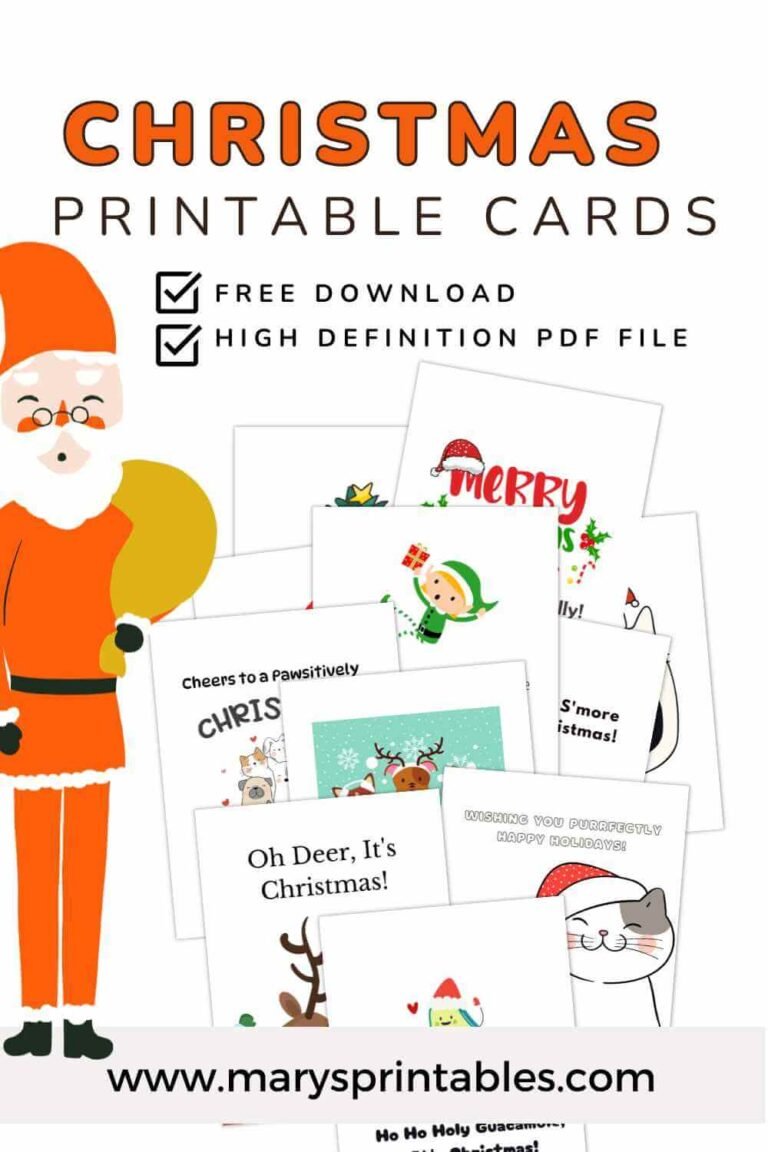 Free Printable Christmas Cards to Brighten Your Holiday Season