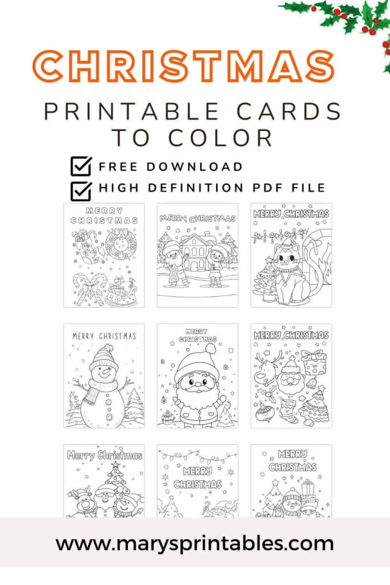 Printable Christmas Cards to Color For Free: Add a Personal Touch to Your Holiday Greetings