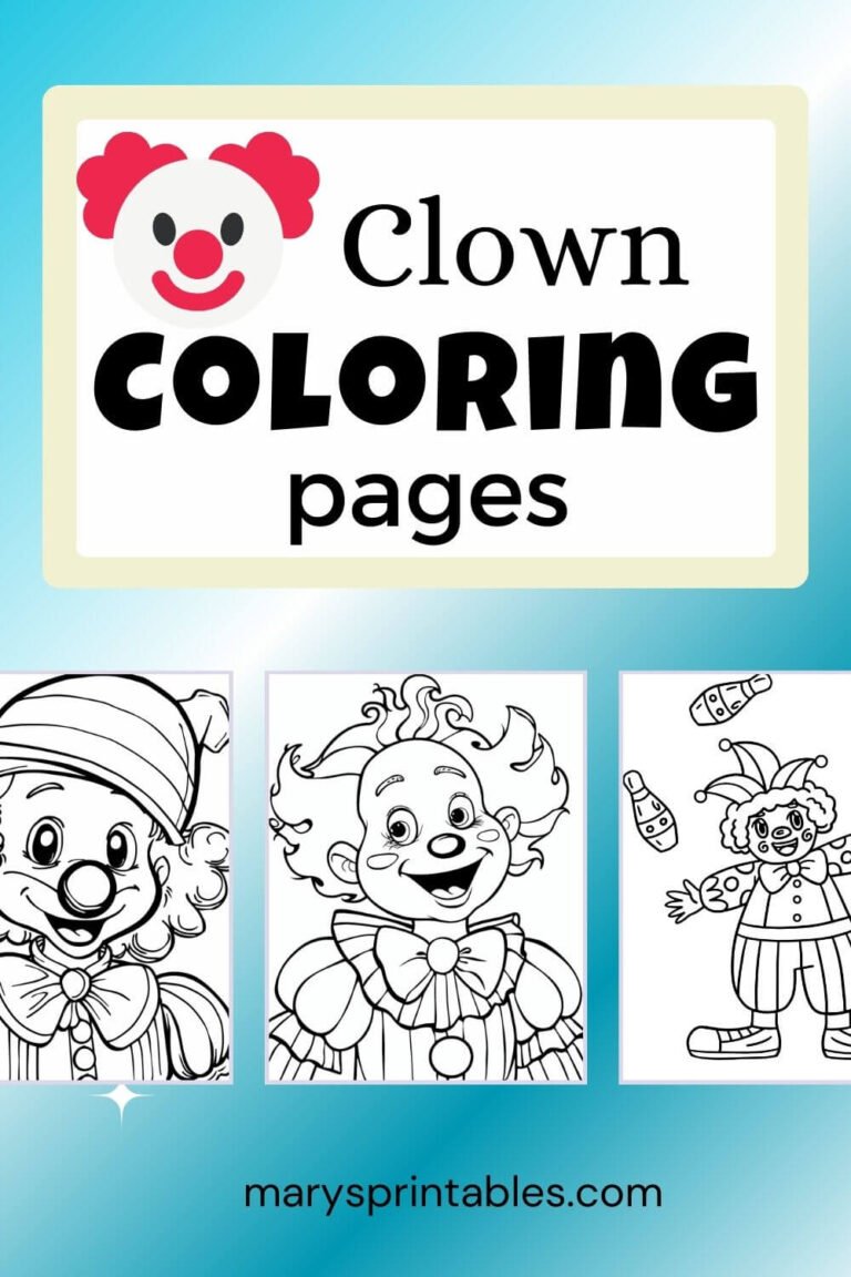 Clown Printable Coloring Pages: Fun, Creative, and Free!