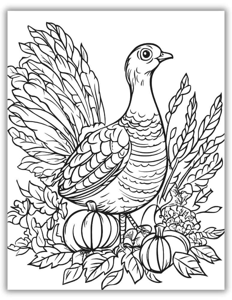 Printable Turkey Coloring Sheet