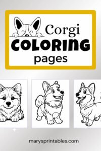 Corgi Coloring Page Preview Collection
