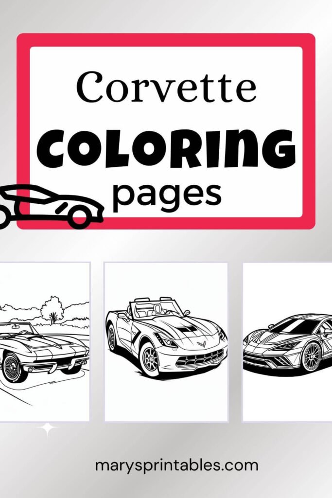 Corvette Coloring Page Preview Collection