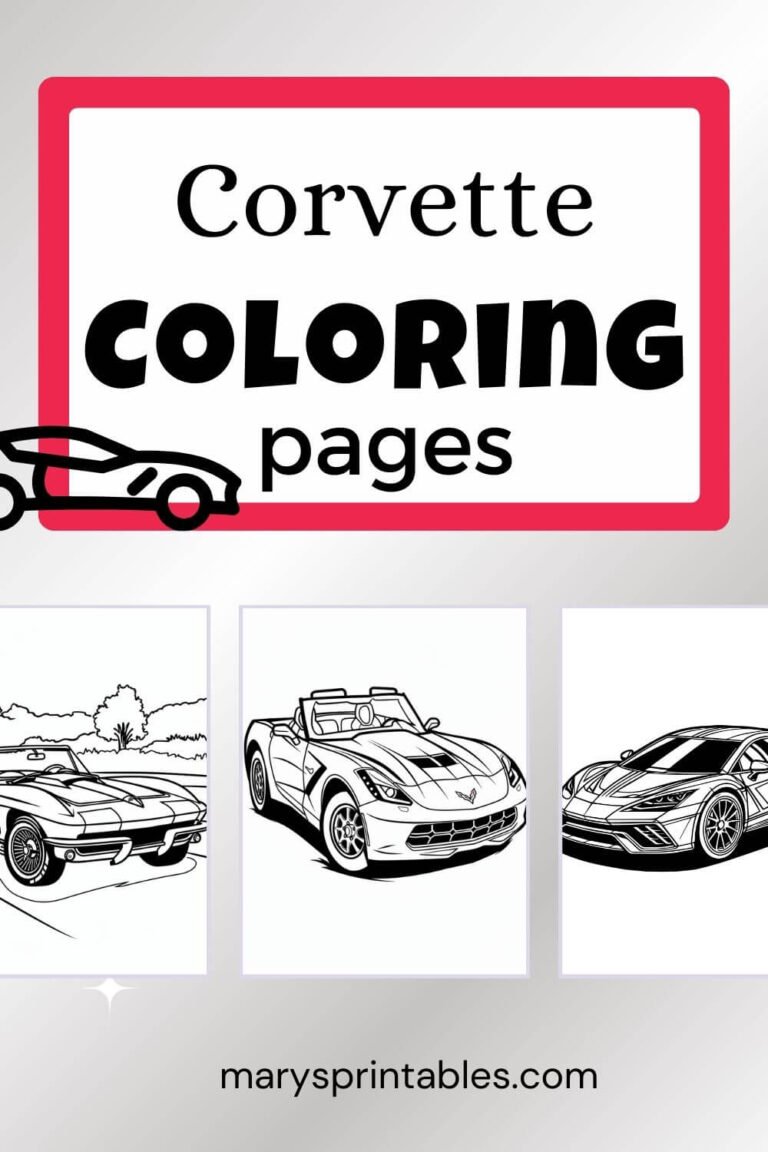Corvette Coloring Pages: A Fun and Stylish Way to Relax