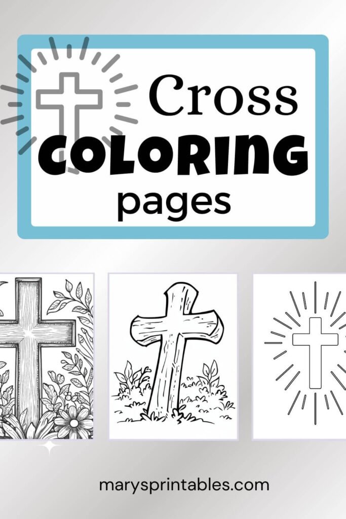Cross Coloring Page Preview Collection