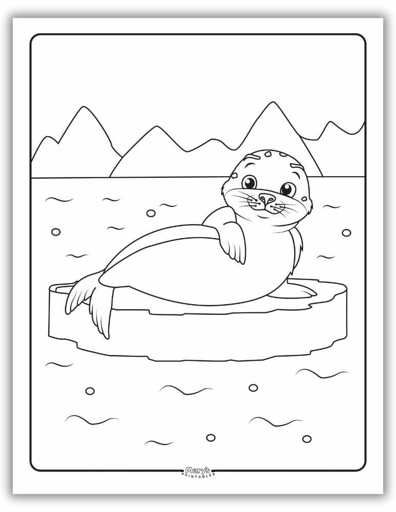 Cute Seal Coloring Pages - Easy and Free