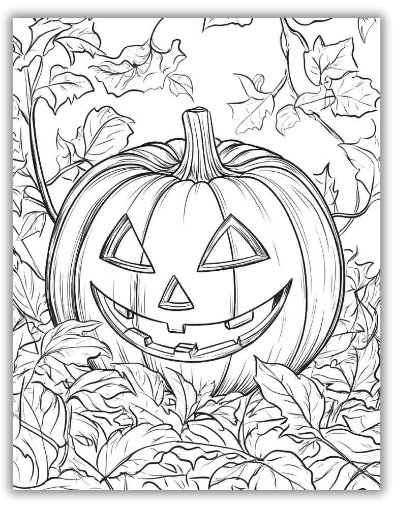 Fun and Smiling Pumpkin Coloring Pages to Print